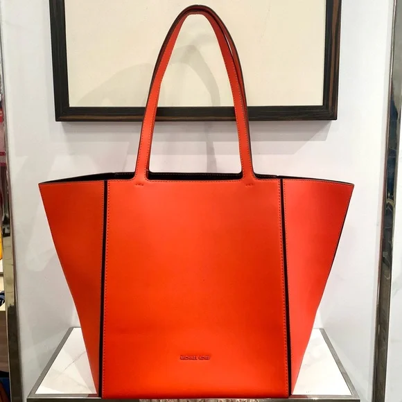 Michael Kors Vibrant Orange Tote - Picture 2 of 9